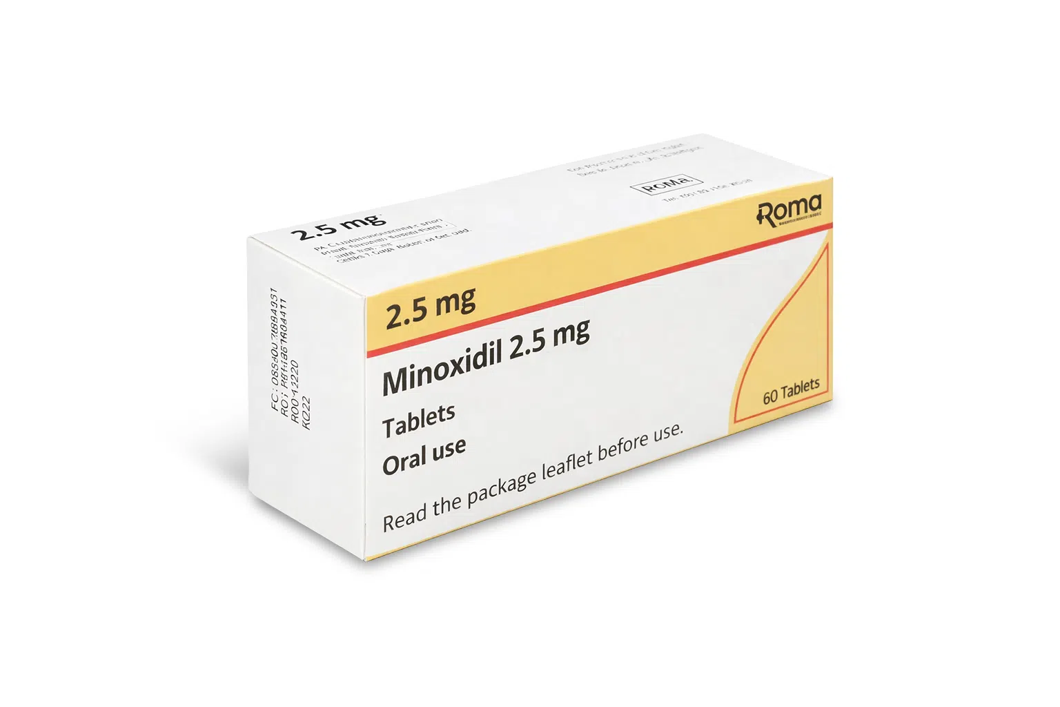 Minoxidil 2.5mg 30 Tablets product image